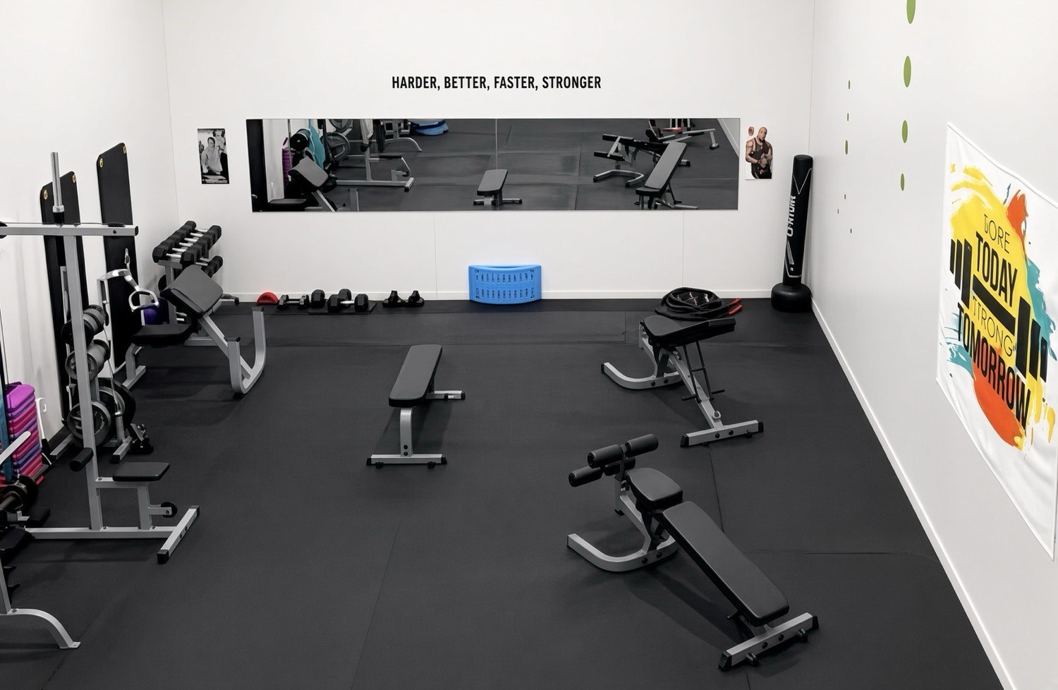 The Techny Fitness studio looking toward the far wall
